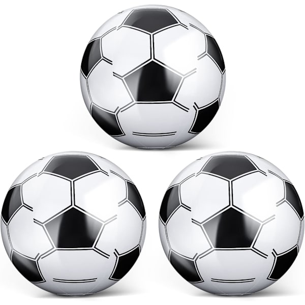 3 stk. Oppustelige Strandbolde Oppustelig Fodbold Blæs Op Strandbolde