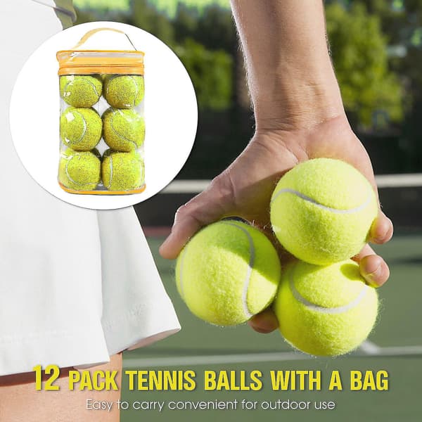 (Gul) 12-pack Tryckmatchande och Tränings Tennisbollar