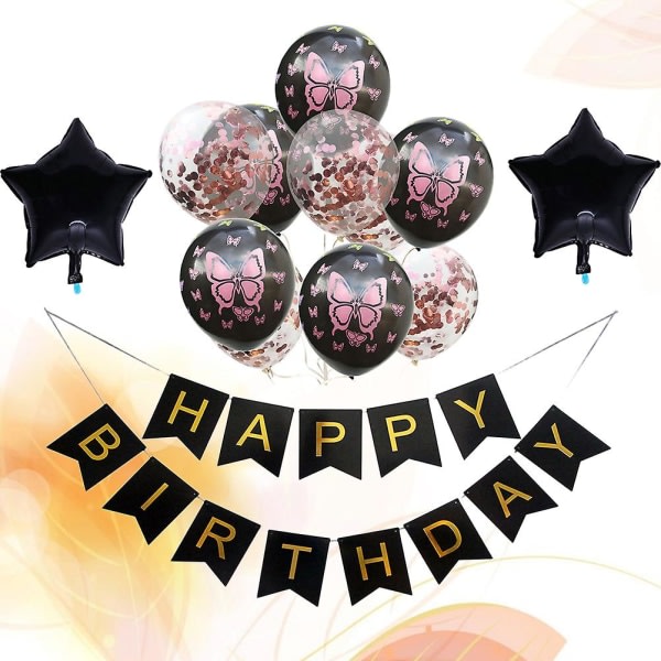 13st brevballonger Latexballonger Födelsedagskonfettiballonger Baby Shower Party Ballonger Party Ballonger Kit (M, Butterfly)