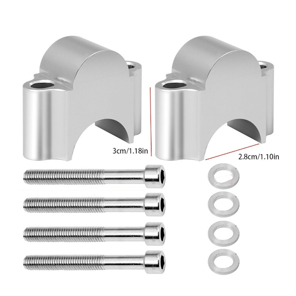 1/3/5 2st/set Höghållfast Monteringsklämma för Stång av Aluminiumlegering För Svart 28mm Black 28mm Piece