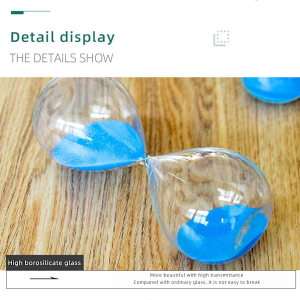 5/30/60 Minuters Rund Sandstimer Personlighet Glas Timglas Ornament Nyhet Tidshantering Verktyg Wh White Minutes