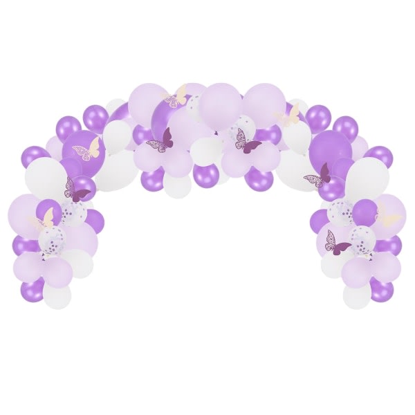 Sæt Purple Balloon Garland Kit Party Layout Balloner til Bryllupsfødselsdag Baby Shower (12 Tommer, Lilla)