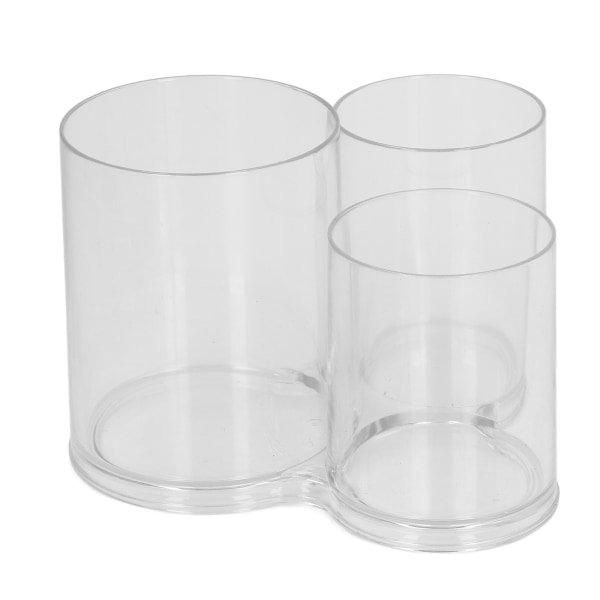 Transparent rund plast sminkbehållare transparent cylinder