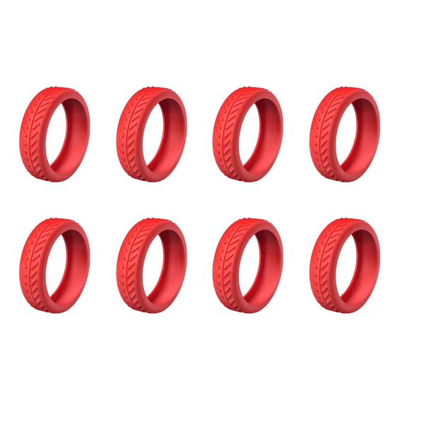 1/4/8 st bagagehjulskydd dämpande brusreducerande skydd för de flesta 8 spinnerhjul bagage röd Red 8pcs
