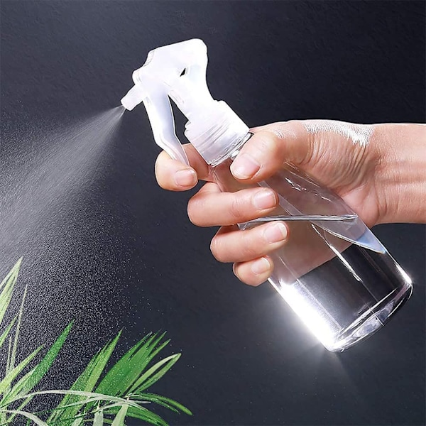 Bärbar plastspruta (3 st), sprayflaska växter blommor för trädgård kosmetika 200 ml klar enkel Lifecare påfyllningsbar sprayflaska.