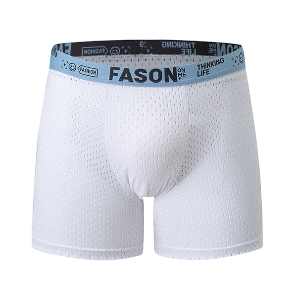 5-pack långa boxershorts för män, högstretchigt stickat tyg, bekväma modeshorts 5 PCS L