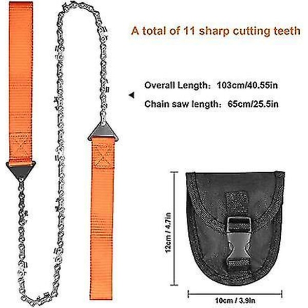 Fickkedjesåg, hopfällbar camping såg, nödsåg för utomhusbruk