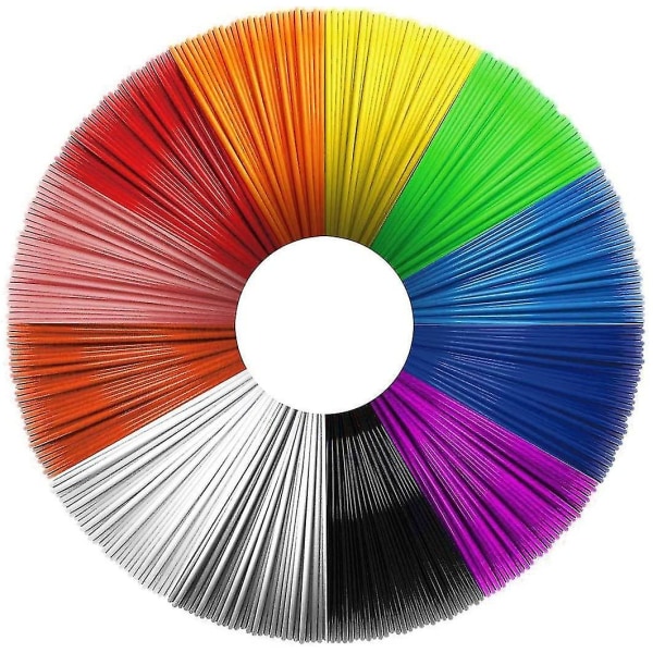 3d penn filament, 3d penn refill tilfeldig 12 farger 5m, Pla filament 1,75 mm