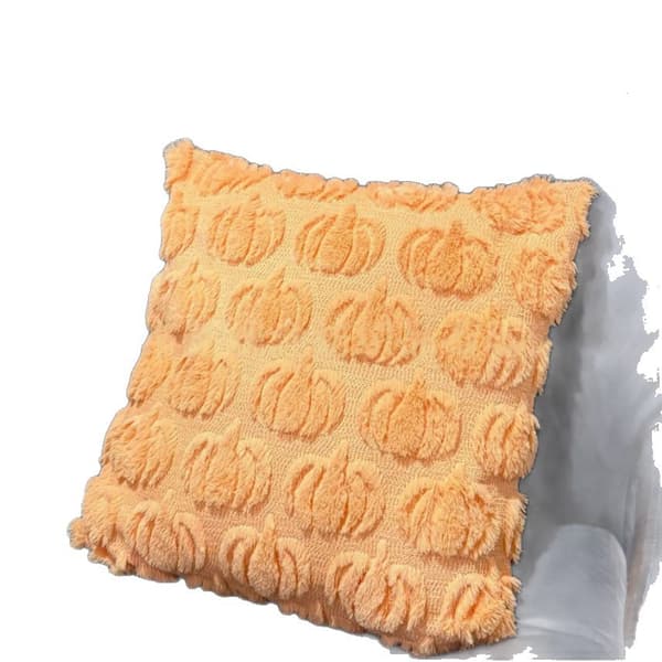 Halloween Broderet Græskar Spøgelse Pudebetræk 45x45cm, Dekorativt Pudebetræk til Sofa og Soveværelse White Evil Pumpkin 45*45 (excluding pillow insert)