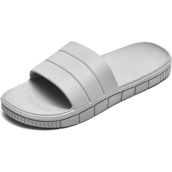 Duschtofflor för män och kvinnor, hemmasandal, badtofflor, inomhus, pool, studenthem, halkfria grey
