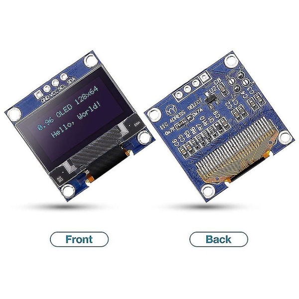 10 st OLED-skärmmodul Ssd1306-drivrutin för Arduino Raspberry Pi