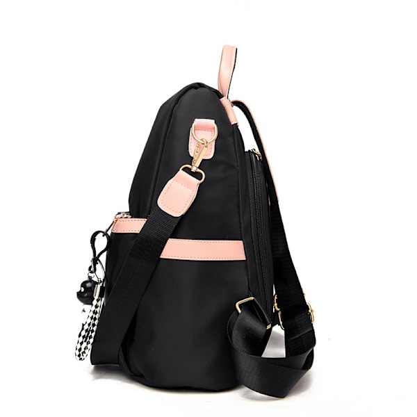 Rygsæk - Damerugzak - Mode Rygsæk - Anti-Tyveri Rygsæk - Enkel Rygsæk - Rejserygsæk - 32cm - Sort Rosa