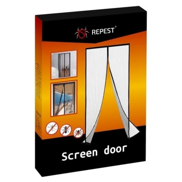 Mosquito net with magnet for door / Insect curtain - Insect net Black Svart