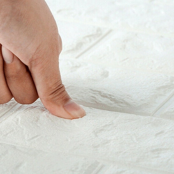 10-pakkauksen 3D-tiiliseinätarrat itseliimautuva tapetti punainen ed 10PCS