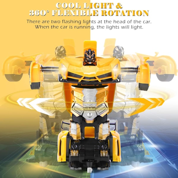 Transformationsrobot RC-bilar: Enknappstransformation och 360 graders roterande drift