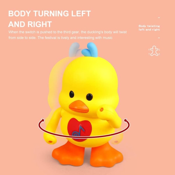 Dansende og Syngende Musikalsk And med LED-lys, Tidlig Uddannelsesmæssigt Legetøjsgave til Børn