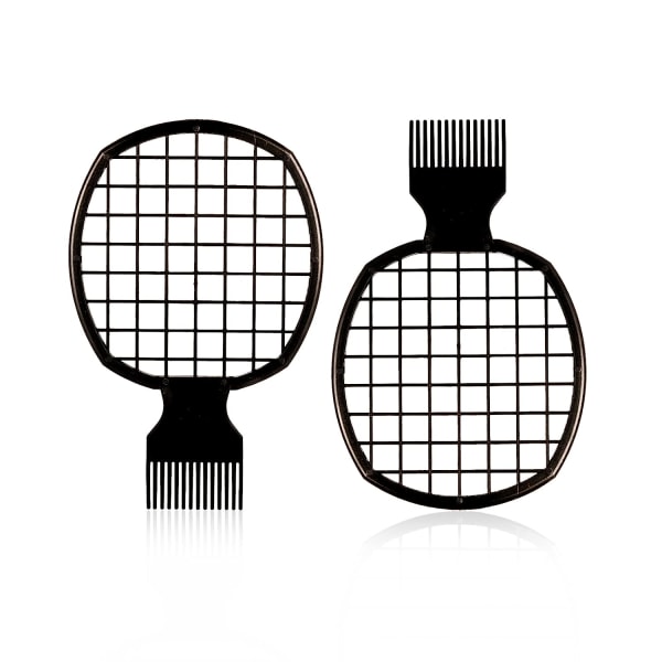 2st vridkammar, hårsvampborste Uppgraderad vridkam, bättre än hårsvamp för män kvinnor lockar (svart)