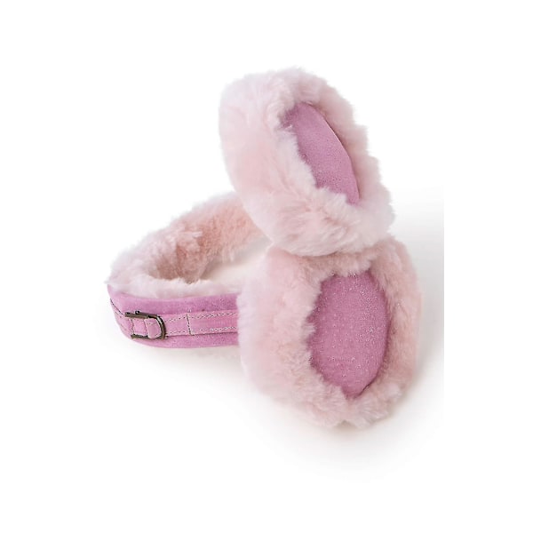 Öronmuffar i fårskinn för kvinnor - Bekväma och varma öronvärmare 506-100 Rosa Pink One Size