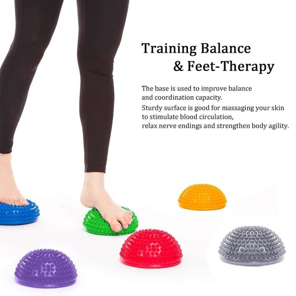 Fodmassage Halvbold Balance Træningspuder Spiky For Deep Tissue Fodmuskelterapi