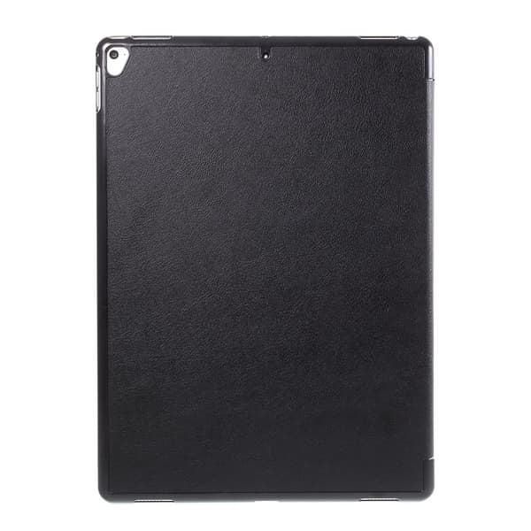 iPad Pro 12.9 (2017) - Tri-Fold Læder Cover - Sort Black_xx Black Black