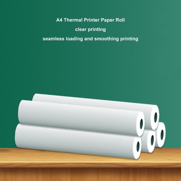 A4 Termisk Papir 8 m Langt 21 cm 3 cm Størrelse Lys Glat A4 Termisk Printer Papirrulle til Udskiftning
