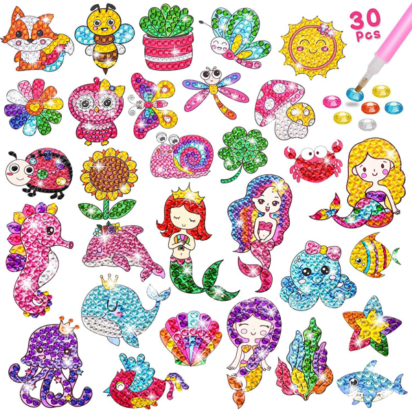 5D Diamond Art Painting Kits Klistermærker DIY Crafts til børn Mermaid