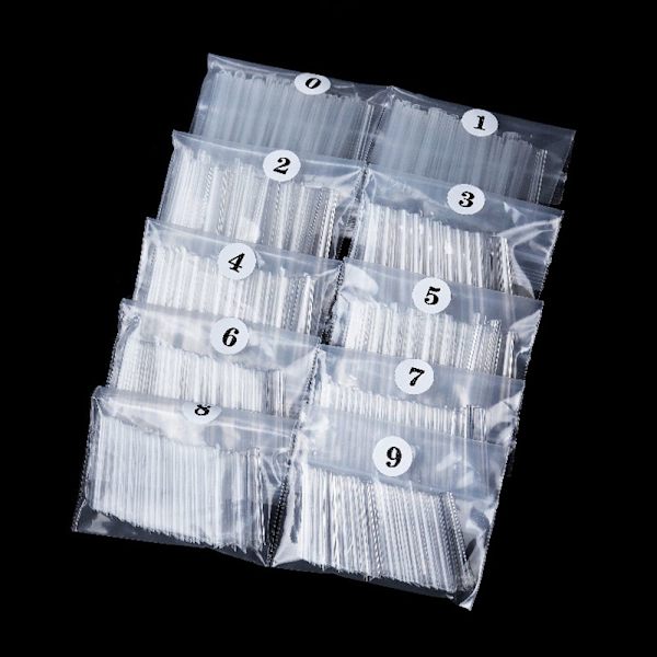 500 stk. Ekstra lange negletipper XXL konisk firkantet HVID_xx white