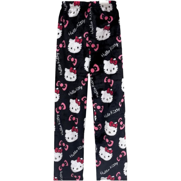 Søde tegneserie pyjamas bukser kvinder All Over Print Flannel pyjamas Jul Halloween Varm Hjem Sove Graffiti Bukser Style-3 Style-3 Medium