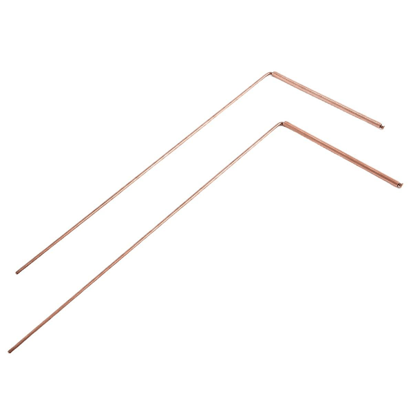 Kobberstang Dowsing Stang Ren Kobber 2STK Divinerstænger - til Divination af Vand, Skat(A) Gold