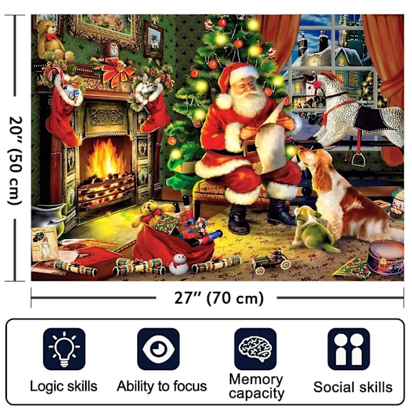 Julekalender-puslespillboks Juleräknedagskalender Puzzle-Q1096