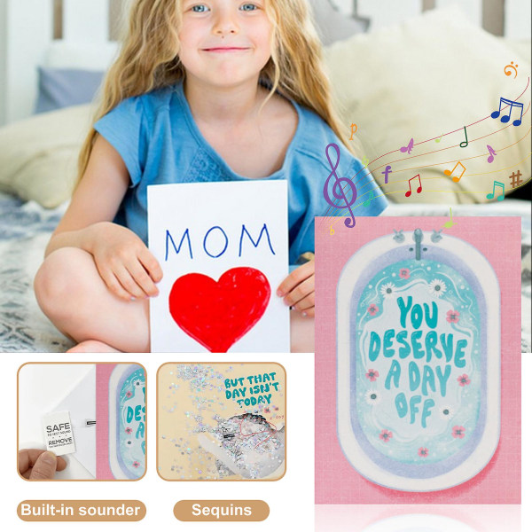 set äitienpäivälahja Creative with Mom Music Infinite Mom Mom's Card with Glitter Äitienpäivätarvikkeet TSUNDEAU