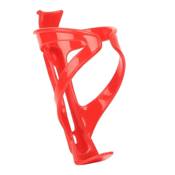 Rød - Cykelflaskeholder i plast til 1 stk med bund til burmontering