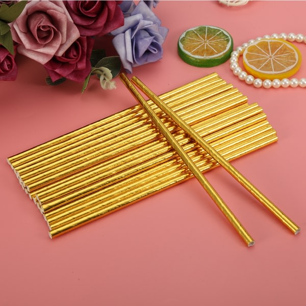 25 pcs/set iridescent drinking paper straws Wedding Birthday Party