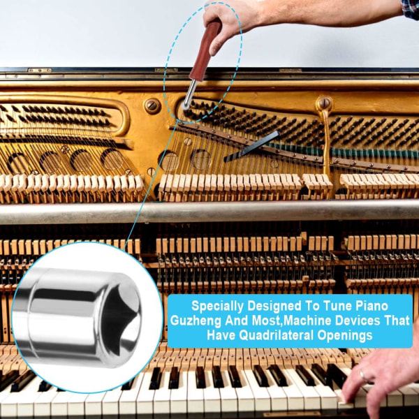 Piano Tuning Hammer 3 stk Piano Tuning Nøkkel L Form Rustfritt stål Nøkkel Tuner for Piano Guzheng Reparasjon