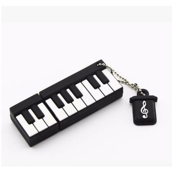 Pianoformad USB 2.0 Flash-enhet USB-disk Penndrive (svart, 64 GB)