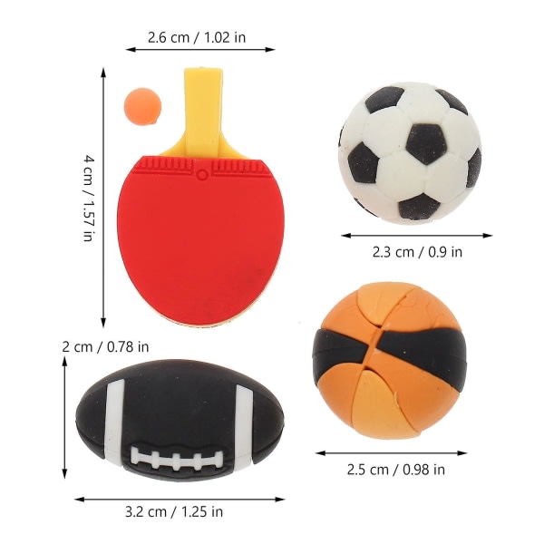 4 st Bulkbasketbollar Förskoleleksak Barn låtsasleksaker Set Minibasketbollar Bulk（4X2.5X0.5CM，Asorted Color）