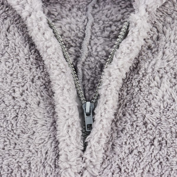 Jumpsuit för damer, mysig vinter-onesie, mysiga pyjamas för damer Grey L