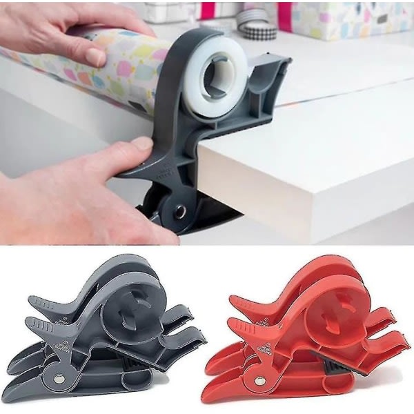 Wrap Buddies Bordplade Gaveindpakningsværktøj Tape Dispenser Papirrullestativ Klemme