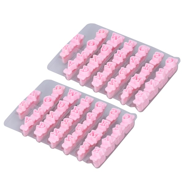 2 Æsker Engelske Bogstavforme Kage Fondant Tryk Stempling Silikoneform Kagedekoration 0.2