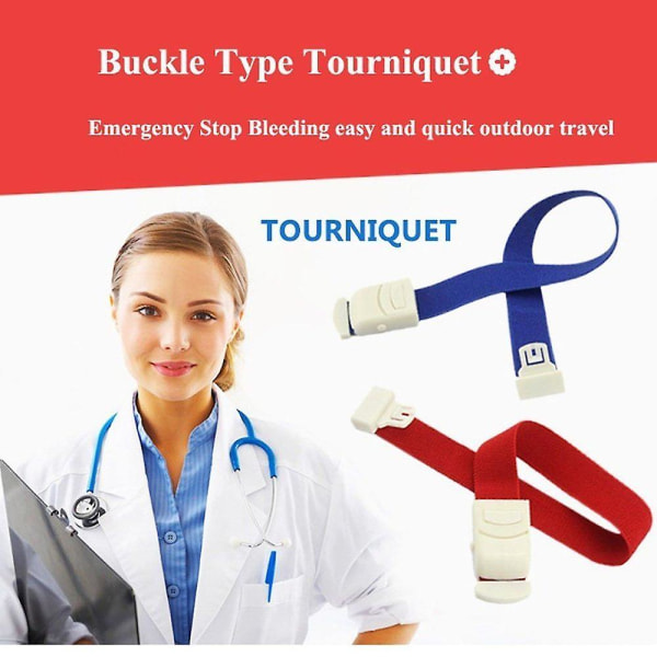 5-pak tilfældig farve førstehjælp Quick Release Medical Outdoor Strap Emergency Buckle Tourniquet