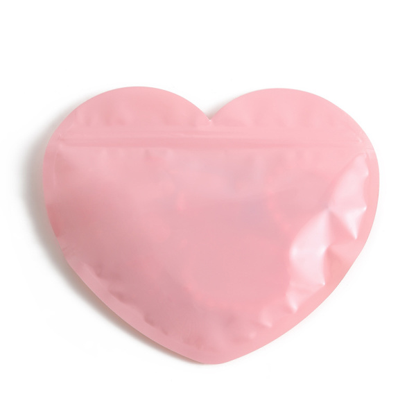 100 st Smyckespåsar, Återförslutningsbara Hjärtformade Smyckesförpackningar Resepåse, Liten Ziplock Transparent