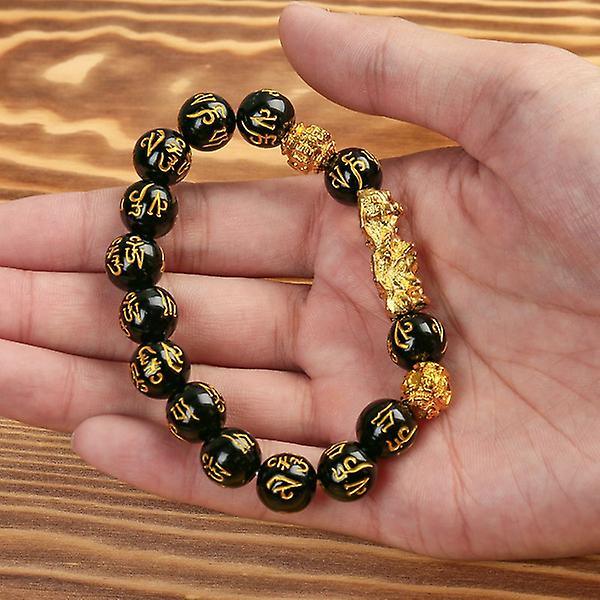 3 st Pi Xiu Armband Feng Shui Svart Obsidian Rikedomen Armband Pärlor Modiga Trupper För Kvinnor Män Flicka Pojke Unisex