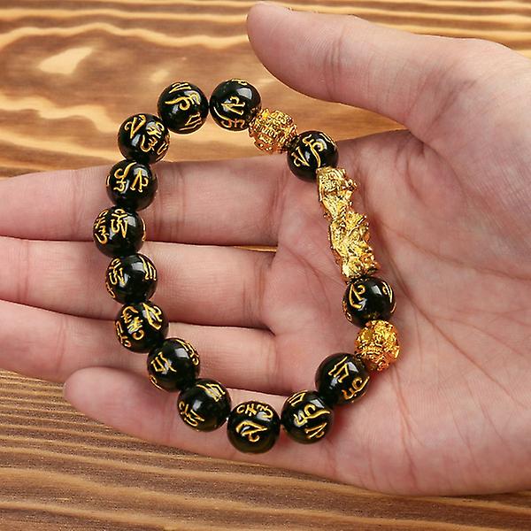 3 stk. Pi Xiu armbånd Feng Shui sort obsidian rigdom armbånd perler modige tropper til kvinder mænd pige dreng unisex