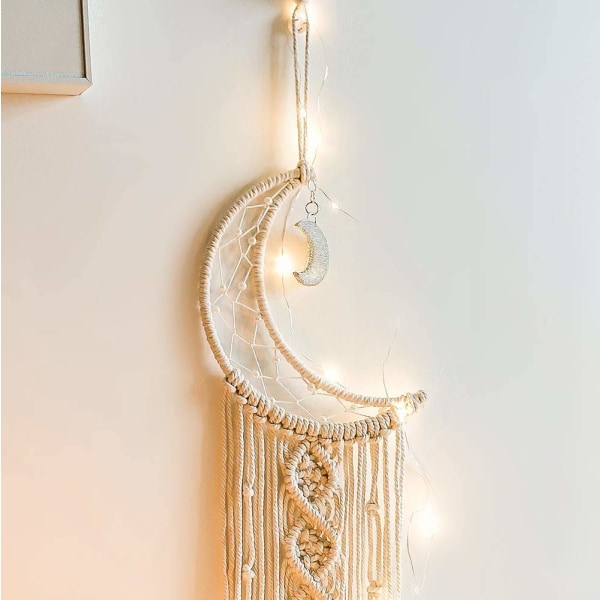 Väggfäste LED-ljus, Moon Dream Catcher Ramadan dekoration