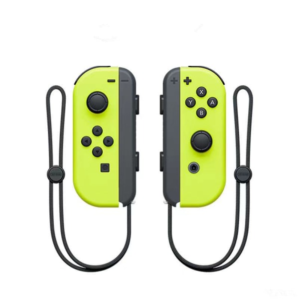 NS-bryter venstre og høyre håndtak joycon håndtak bryter bluetooth håndtak med fjernvekkelse og håndstropp elektrisk gult håndtak Electric yellow handle