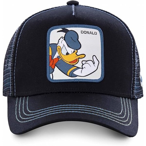 Tegneserie Mickey Donald Duck Snapback Bomull Hat for Menn og Kvinner Hip Hop Net Hat Direktesalg Donald Black