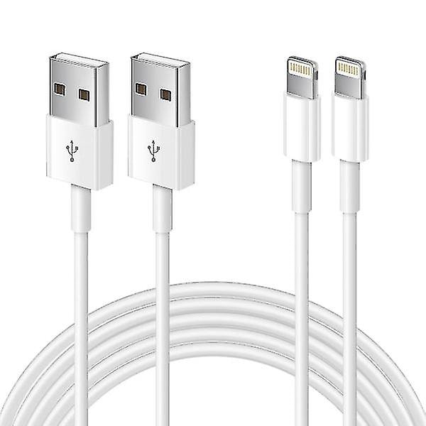 2-pack kompatibla med Apple iPhone laddningskabel 1m, Apple Lightning till USB-kabel sladd 1 meter Snabbladdning Apple Phone långa kablar