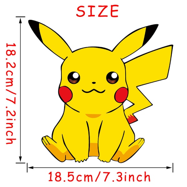 Pikachu Sjov Peaker Sticker Mærkat Til Bil Bærbar Klistermærke Vindue Pokemo