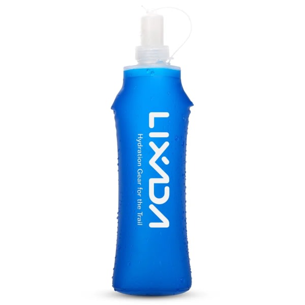 Lixada 500ml udendørsdricksflaska Mjuk hopfällbar flaska BPA-fri til løb Vandring Cykling 2stk,