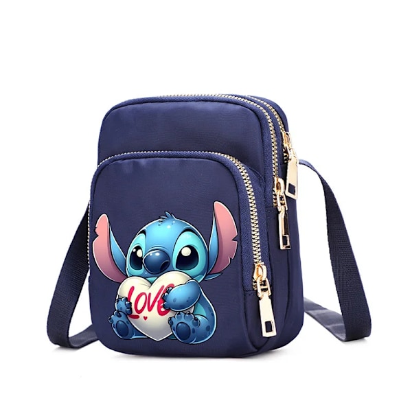 Disney Lilo & Stitch Damväska för Kvinnor Mobiltelefon Handväska Korsad Krona Axelremsväska för Kvinnor Väskor Tonåringar Underarmsväska DGG3762